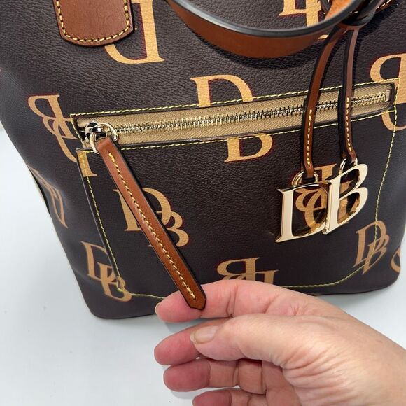 Dooney & Bourke Darla Monogram Pebble Leather Shopper - Picture 8 of 16